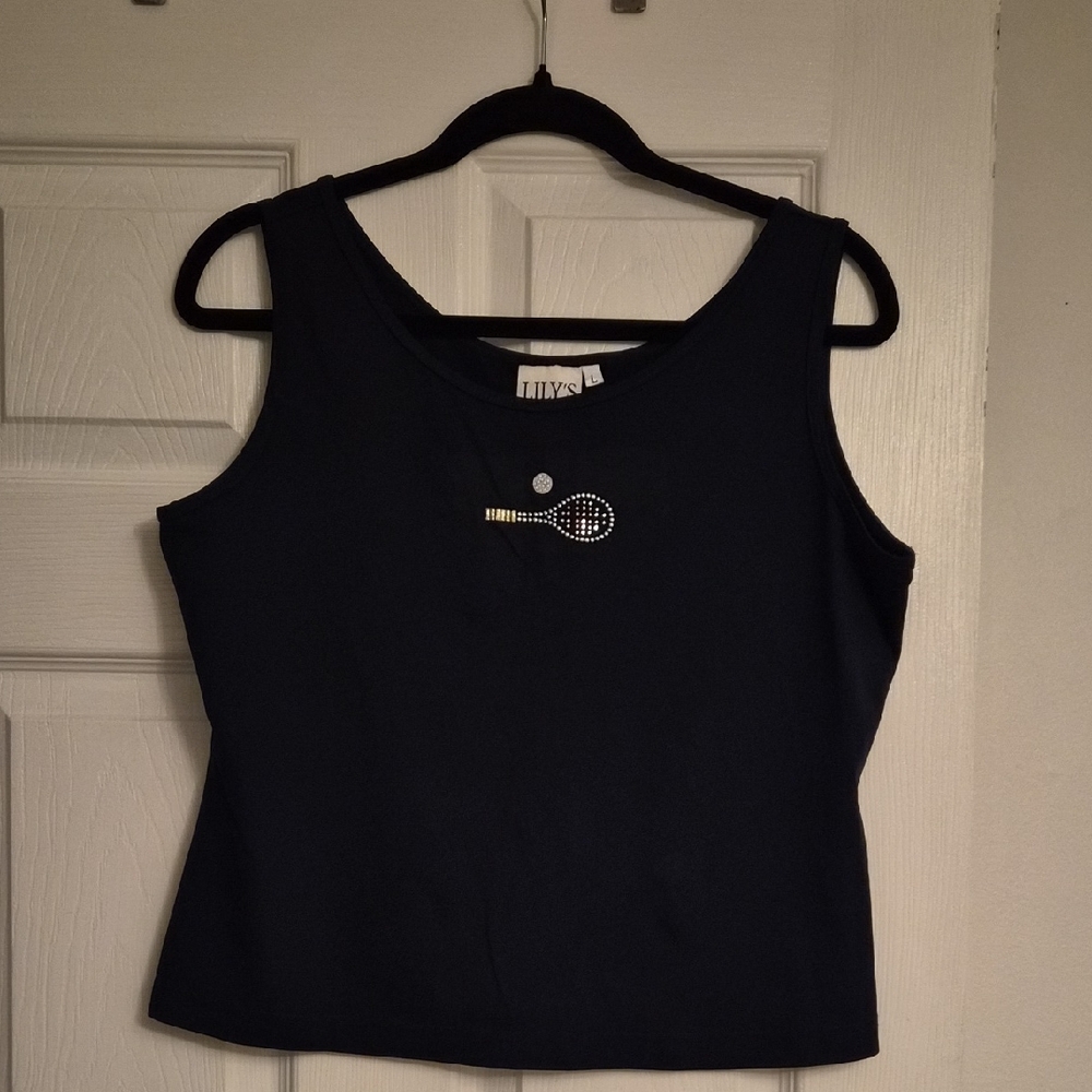 Navy Sleeveless Top